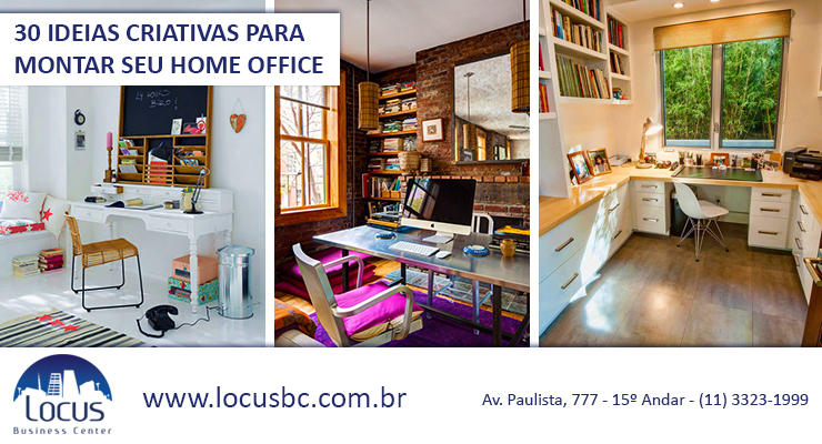30 ideias criativas para home offices